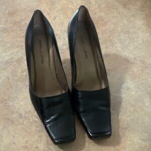 Classic Bellini Black Pump Patent and Leather Womens Size 9